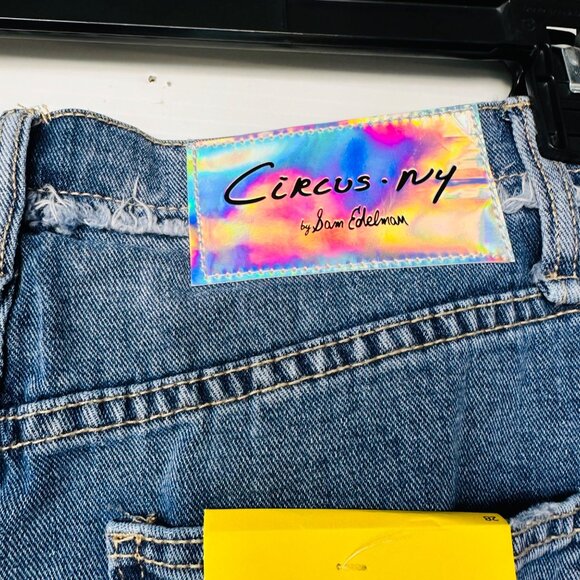 🤩Women Maxi Skirt Deconstructed Sz 27 Denim Jean Skirt Blue Sam Edelman New - Picture 6 of 10